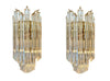 Mid century wall sconces Murano glass and brass Novorasi Quadriedri - Mid century lighting
