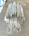 Mid century wall sconces Murano glass and brass Novorasi Quadriedri - Mid century lighting