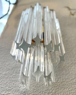 Mid century wall sconces Murano glass and brass Novorasi Quadriedri - Mid century lighting