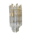 Mid century wall sconces Murano glass and brass Novorasi Quadriedri - Mid century lighting