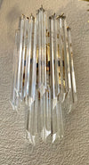 Mid century wall sconces Murano glass and brass Novorasi Quadriedri - Mid century lighting