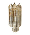 Mid century wall sconces Murano glass and brass Novorasi Quadriedri - Mid century lighting