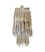 Mid century wall sconces Murano glass and brass Novorasi Quadriedri - Mid century lighting
