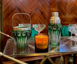 A wonderful Wilhelm Wolff 1940s crystal and silver plated cocktail shaker and ice bucket