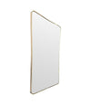 A large original Italian 1950s brass framed mirror with original bevelled plate