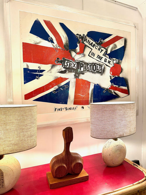 An orignal 1976 Sex Pistols promotional poster for their first single " Anarchy in the UK"