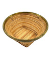 An Italian 1970s bamboo and brass bowl
