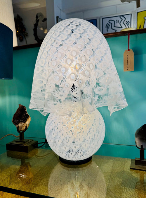 A wonderful large 1970s Murano glass handkerchief lamp by La Murrina,
