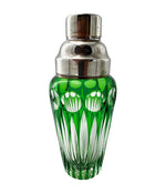 A wonderful Wilhelm Wolff 1940s crystal and silver plated cocktail shaker and ice bucket