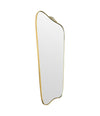 A lovely shaped large original 1950s brass framed mirror in the style of Gio Ponti