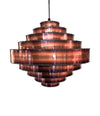 A 1960s Danish torch cut copper pendant light by Svend Aage Holm Sorensen