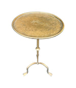 A Spanish 1950s gilt wrought iron martini table