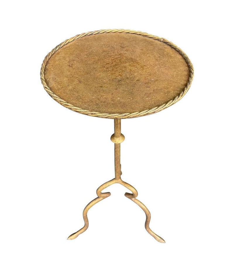 A very elegant 1950s Spanish gilt wrought iron Martini table