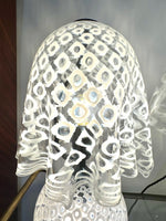 A wonderful large 1970s Murano glass handkerchief lamp by La Murrina,