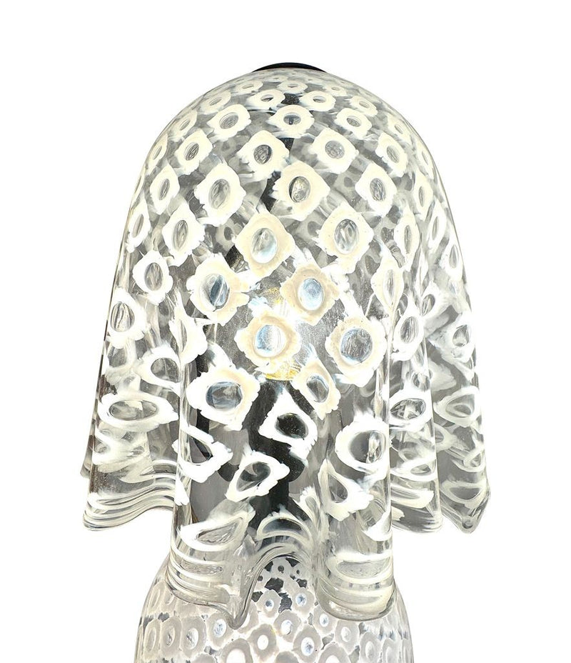 A wonderful 1970s Italian Murano glass handkerchief lamp by La Murrina