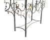 A 1970s unique handmade wrought iron console table with glass or solid marble top