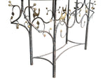 A 1970s unique handmade wrought iron console table with glass or solid marble top
