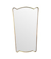A unique shaped original Mid Century Italian shield mirror with solid wood back in the style of Gio Ponti - Mid Century Mirror