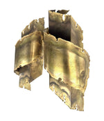 A pair of Danish 1960s torch cut brass wall sconces by Holm Sorensen.