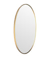 A large orignal Italian 1960s oval brass framed mirror