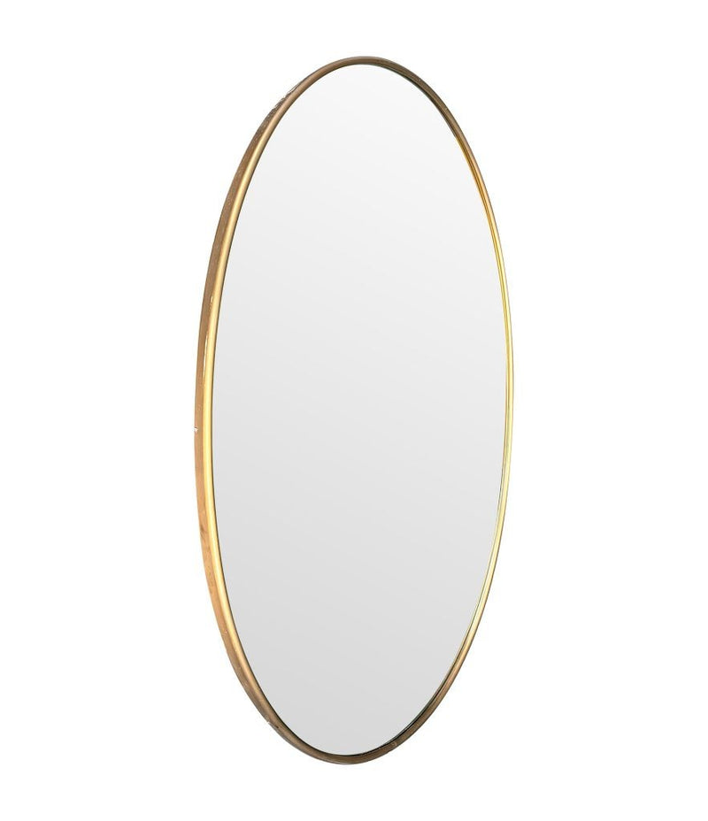 A large orignal Italian 1960s oval brass framed mirror
