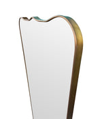 A large full length orignal Italian 1950s brass framed mirror
