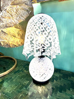 A wonderful 1970s Italian Murano glass handkerchief lamp by La Murrina