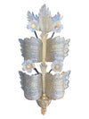 A stunning large pair of 1930s Art Deco Murano glass wall sconces by Seguso