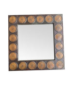 An Italian 1960s brass mirror by Santambrogio & De Berti