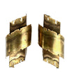 A pair of Danish 1960s torch cut brass wall sconces by Holm Sorensen.