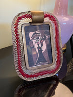 An original 1940s Murano glass picture frame attributed to Venini