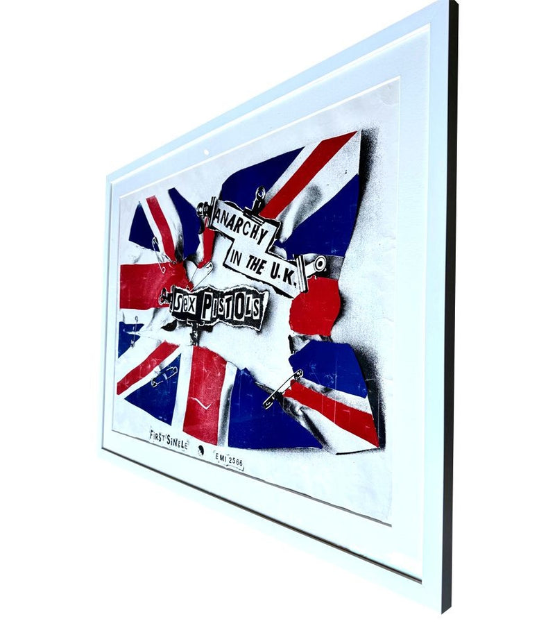 An orignal 1976 Sex Pistols promotional poster for their first single " Anarchy in the UK"
