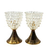 A pair of 1950s Barovier & Toso rostata glass and brass lamps