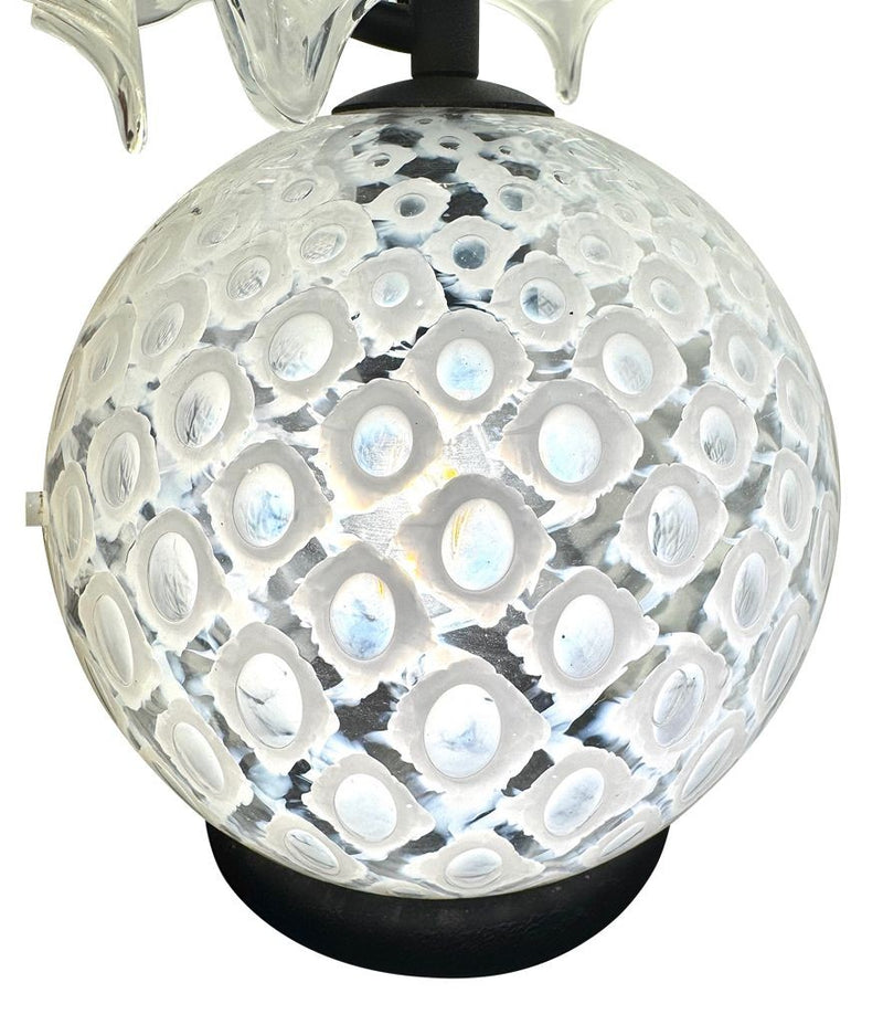 A wonderful 1970s Italian Murano glass handkerchief lamp by La Murrina