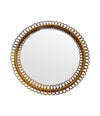 An Italian 1970s circular bamboo mirror by Franco Albini for Bonacina