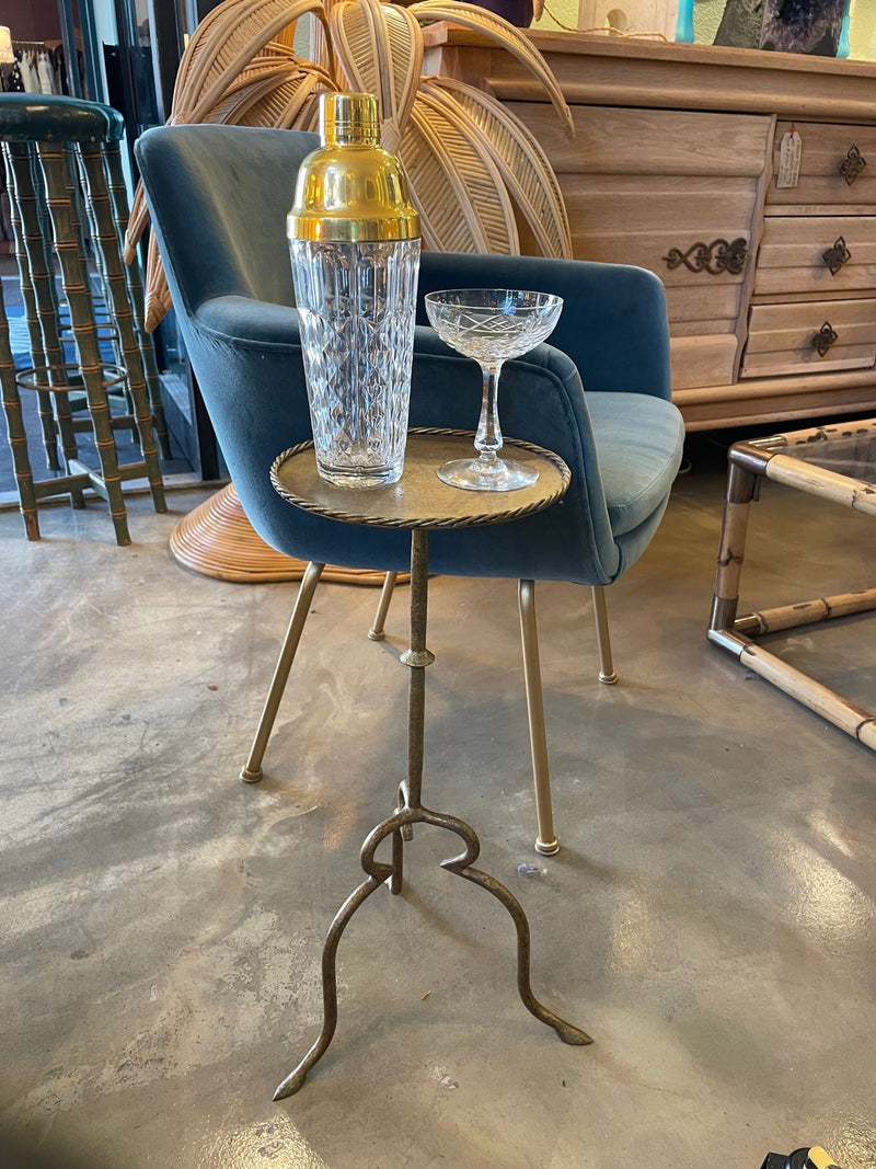 A very elegant 1950s Spanish gilt wrought iron Martini table