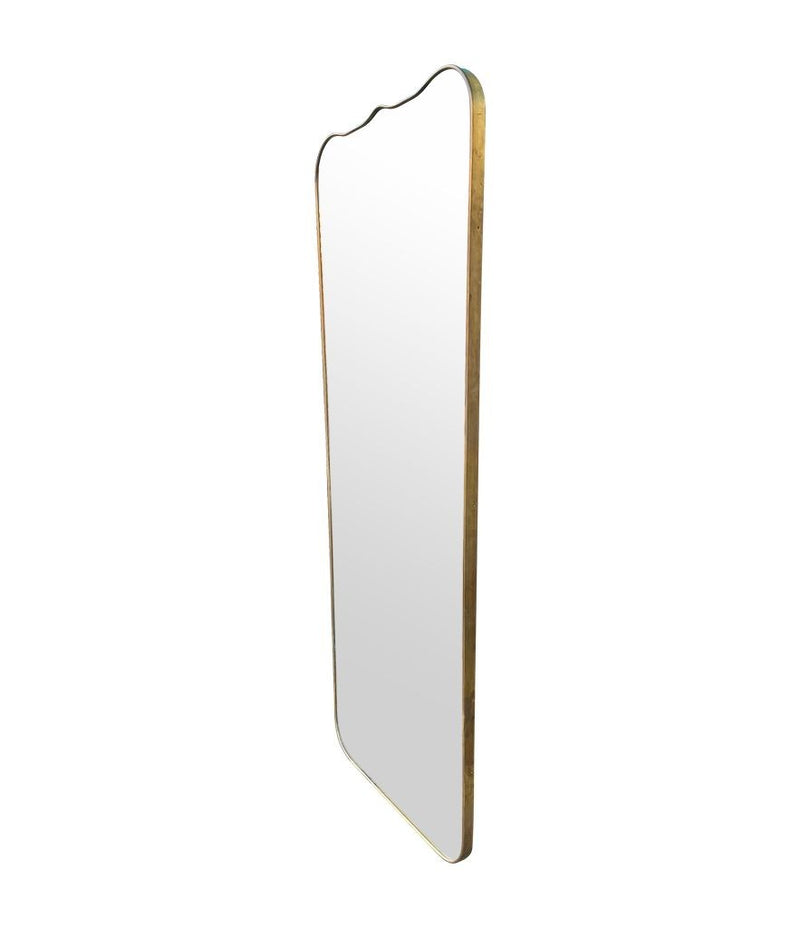 A large full length orignal Italian 1950s brass framed mirror