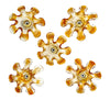Five Italian 1970s Murano glass flower wall scones by Mazzega