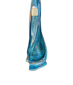 A large Murano turquoise glass lamp by Chambord Et Toso