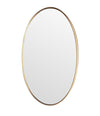 A large orignal Italian 1960s oval brass framed mirror