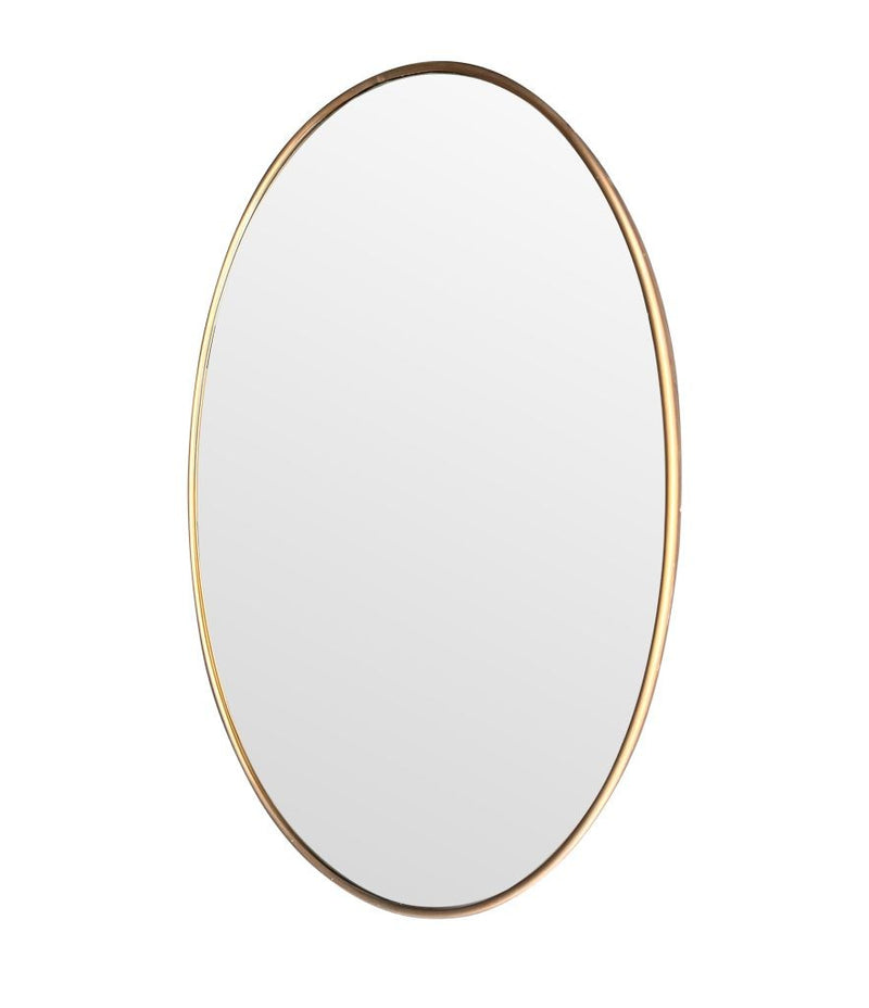 A large orignal Italian 1960s oval brass framed mirror