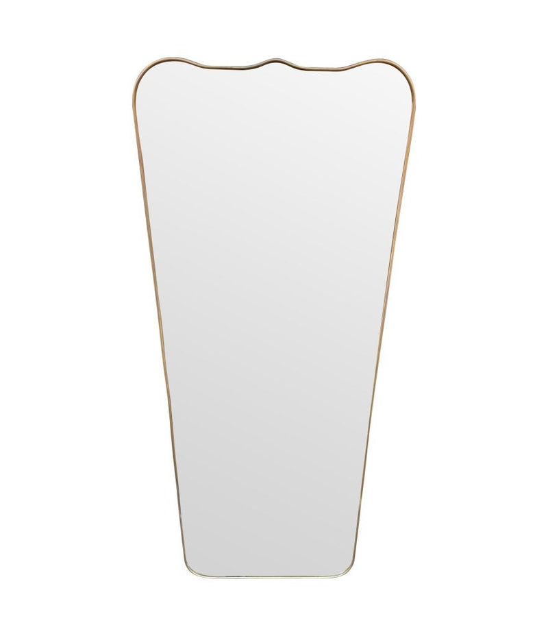 A large full length orignal Italian 1950s brass framed mirror