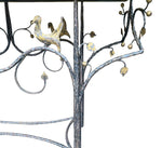 A 1970s unique handmade wrought iron console table with glass or solid marble top