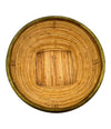 An Italian 1970s bamboo and brass bowl