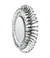 A Spanish 1960s silvered metal landscape or portrait oval eyelash mirror
