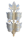 A stunning large pair of 1930s Art Deco Murano glass wall sconces by Seguso