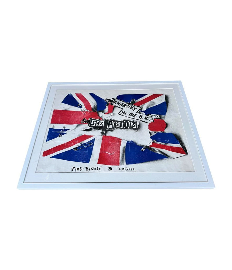 An orignal 1976 Sex Pistols promotional poster for their first single " Anarchy in the UK"