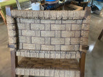 A pair of 1940s French Bauhaus bent wood chairs in the style of Erich Dieckmann with orignal woven rope seats