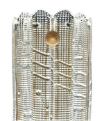 A large quality pair of 1950s Orrefors glass and brass wall sconces by Carl Fagerlund