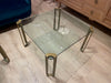 Pair of 1970s Peter Ghyczy Brass and Glass Side Tables